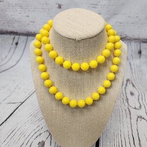 Vintage‎ Yellow Gold Single Strand Bead Necklace